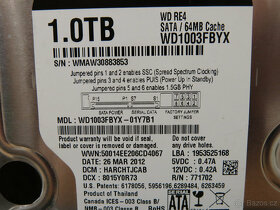 pevné disky 1TB WDC Black 3.5" HDD SATA3/6G - 2