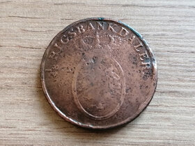 Mince Dánsko 2 Rigsbank Skilling 1818 Dánské království - 2