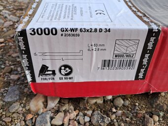 Hřebíky Hilti GX-WF D34 2,8×63 mm 2 190 ks - 2