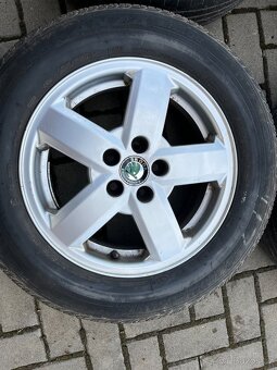 4x alu disky 5x100 R15, letní pneu - 2