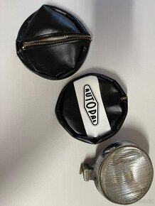 Koženkové převlaky PAL,AUTOPAL na přídavná světla.Retro. - 2