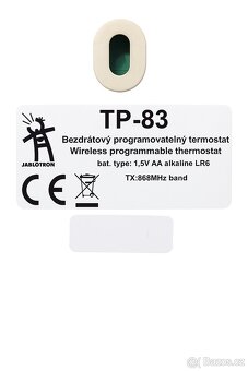 Bezdrátový termostat Jablotron TP-83 - 2