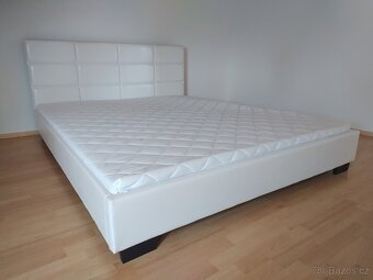 Moderní postel dvoulůžko z eco kůže včetně matrace Nová - 2