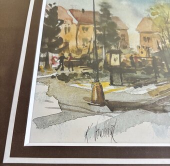 Obraz Karel Vondráček, Česká Skalice, akvarel 30x50 - 2