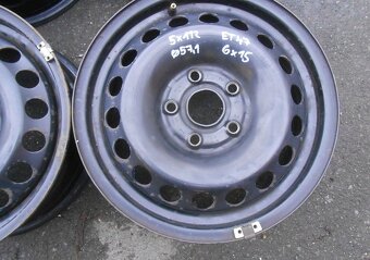 Plechové disky  15",rozteč 5x112,ET 47,šíře 6J, střed 57,1 - 2