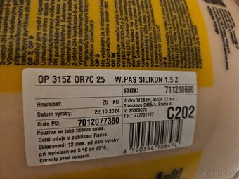 Omítka silikonová weberpas silikon zrnitá 1,5 mm - 2