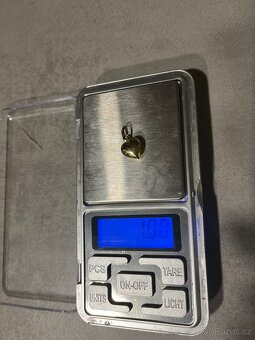 Zlatý přívěsek srdce - 2