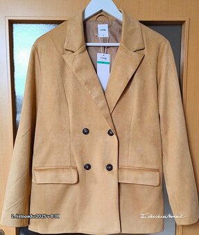 Dámské teplejší sako z umělého semiše v. Xl. - 2