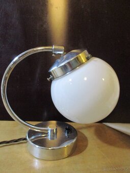 Stolní lampa chrom, funkcionalismus, funkční, - 2