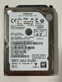 Notebookový pevný disk Hitachi 640GB (2,5" SATA) - 2