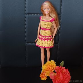 Barbie - šatičky - žluto růžové - 2