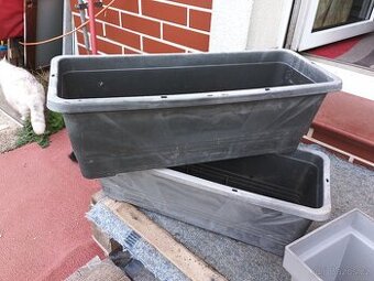 Dva truhlíky bez podmisky - délka 48 cm - 2