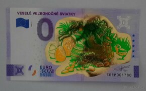 0€ / 0 euro suvenírová bankovka prítlač gold - výmena - 2
