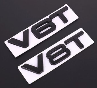 Napis logo AUDI V6T V8T oznaceni na blatnik - 2