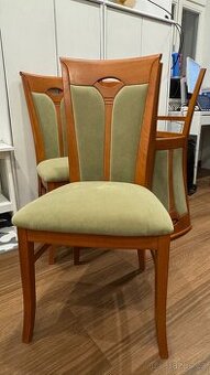 6× Jídelní židle – masivní dřevo, dobrý stav (možno jednat) - 2