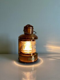 Starožitná elektrická lampa, měď a mosaz, Německo - 2