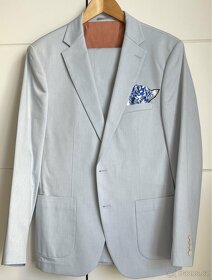 Nový oblek BEYMEN světle modrý velikost 52 - 2