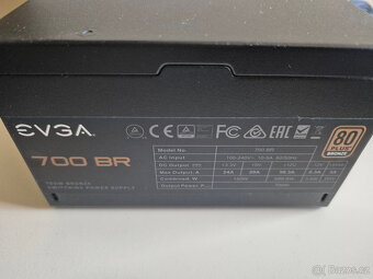 Prodám zdroj EVGA 700 BR – 700W, 80+ Bronze  [REZERVOVÁNO] - 2
