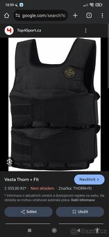 Zátěžová vesta 1-20kg Thorn fit - 2