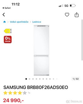 Vestavěna lednice Samsung/-50% /zaruka/doprava - 2