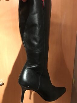 Kozene jehlove kozacky cerne vydoke zip 38 - 2