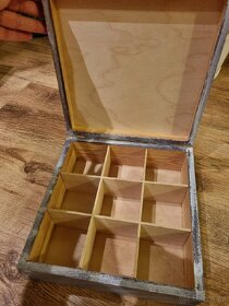 Drevena krabicka na caje/drobnosti - 2