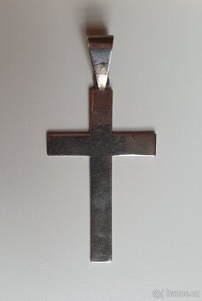 velký stříbrný přívěsek kříž 18g - 2