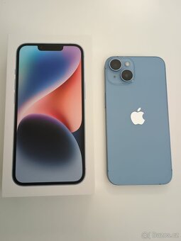 iPhone 14, 256 GB, modrý –velmi dobrý stav, s příslušenstvím - 2