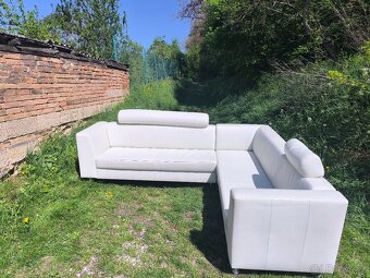 Sedací souprava do L kůže .Jako nová - 2