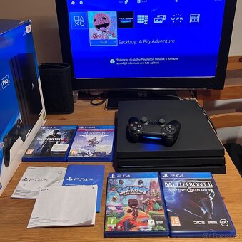 PS4 PRO 1TB + hry TOP stav - 2