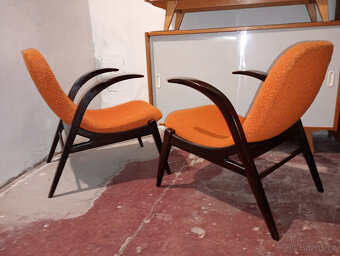 RETRO Křesla JAN VANĚK,vyr. ÚLUV,pár - 2