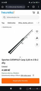 Pruty sportex catapult carp 365 cm 3,25 lbs dvoudílné - 2