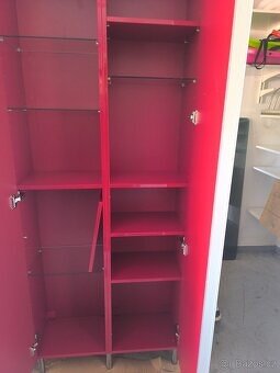 Ikea skříň knihovna ,botník poličky se zrcadlem - 2