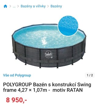 Bazén swing ratan 4,2 x 1,07 - 2