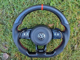 VOLANT RLINE GTD GTI - KOZENY / KARBÓN / ČERVENÉ ŠITIE - 2