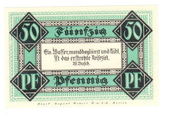 Nouzová bankovna 50 pfennig Stolzenau, 1921 - 2