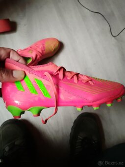 Dětské kopačky Adidas oranžové - 2