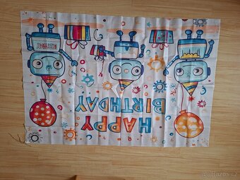 Narozeninova dekorace roboti - TEXTIL - 2