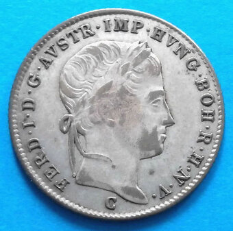 Stříbrná mince .Čechy Ferdinand V. - 2