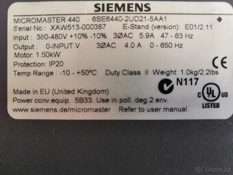 FREKVENČNÍ MĚNIČ MICROMASTER 440 - 2