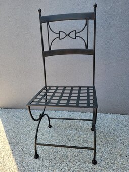 Kovová židle černá - 2