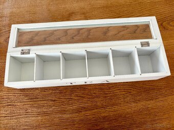 Dřevěný box na čaj – Tea Time, 6 přihrádek - 2