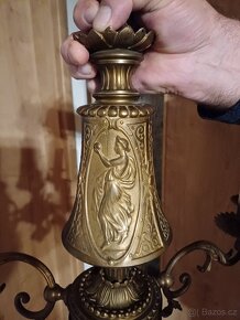 Lustr mosazný 5-ti ramenný - 2