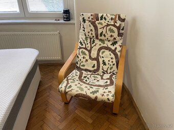 IKEA POÄNG křeslo – bříza, originální potah - 2