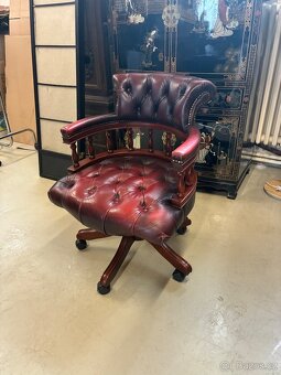 Kožené křeslo styl CHESTERFIELD - 2