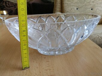 Broušená oválná mísa Bohemia crystal - 2