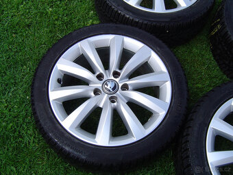 4XZIMNÍ HLINÍKOVÁ KOLA ŠKODA OCTAVIA II, III 225/45 R17..TOP - 2