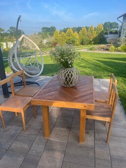 Stůl z parket, palet, zahradní stůl - 2