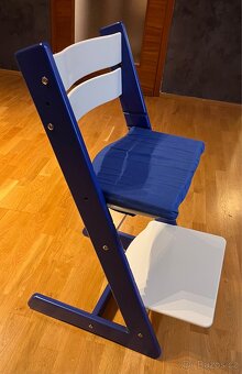 Modro-bílá rostoucí židle Jitro včetně podsedáku - 2