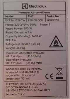 Mobilní klimatizace Electrolux - 2
